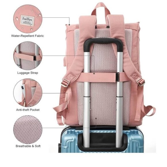 Women Backpack School Bags for Teen Girls,College Student Bookbag - Picture 2 of 5